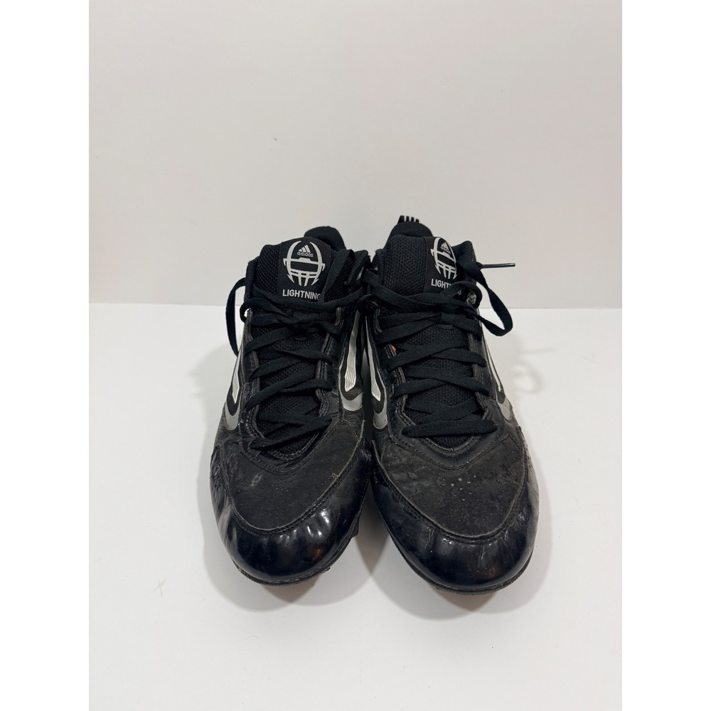 Adidas Lightning Football Cleats Mens 12.5 Black Silver Fair G65940 Mid Top - Picture 2 of 8